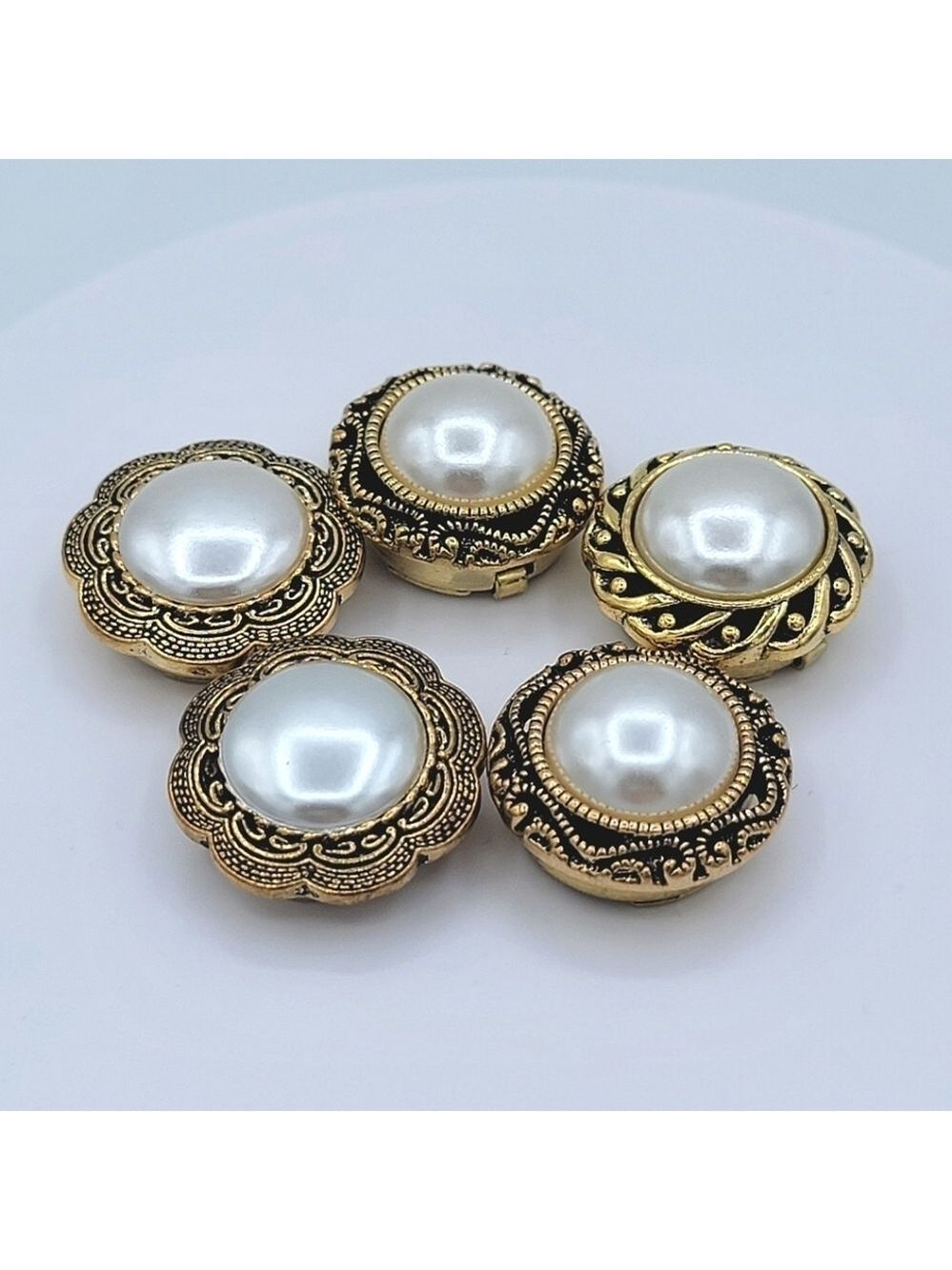 Vintage Button Covers Set of 5 #1954